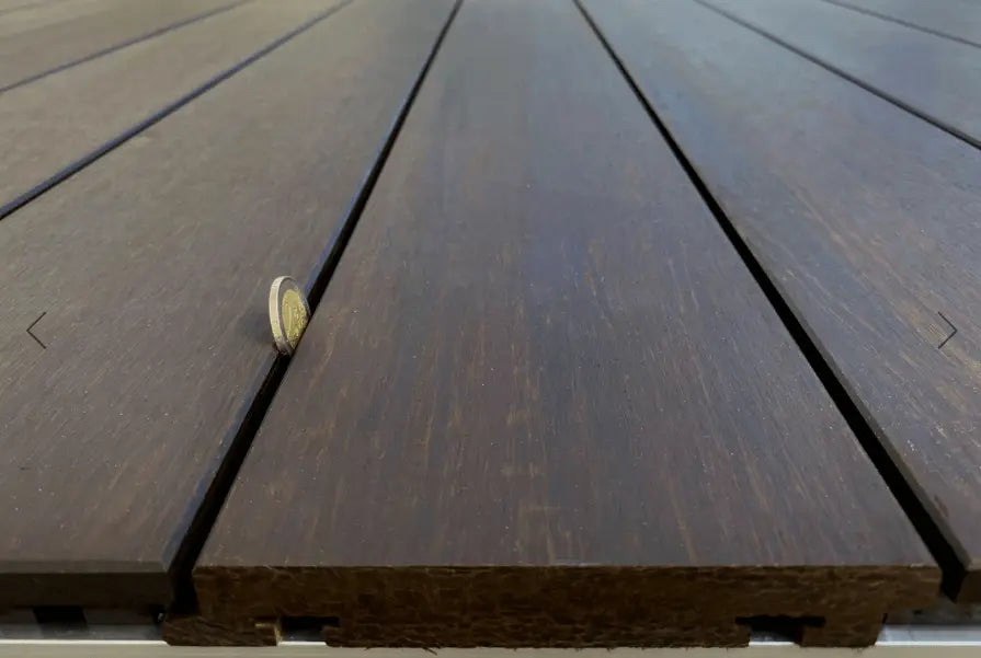 Bamboo Deck boards magnet system installation