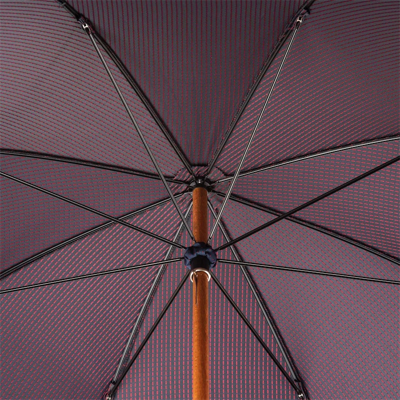 Bespoke Umbrella Red Leather Handle - Umbrella