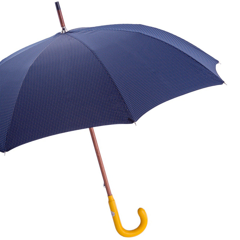 Bespoke Umbrella Yellow Leather Handle - Umbrella