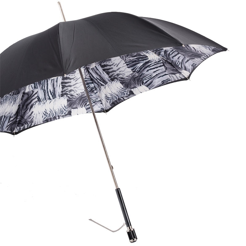 Black and White Animalier Umbrella Double Cloth - Umbrella