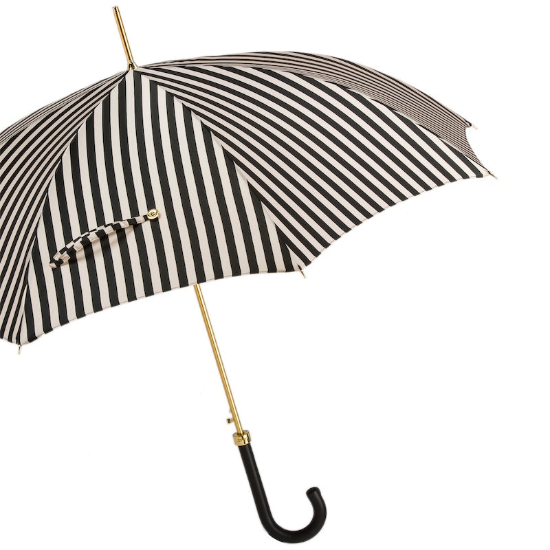 Black and White Striped Umbrella - Umbrella