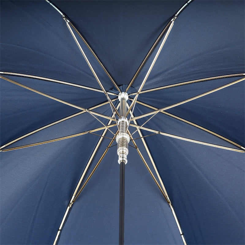 Blue Umbrella Silver Greyhound Handle - Umbrella