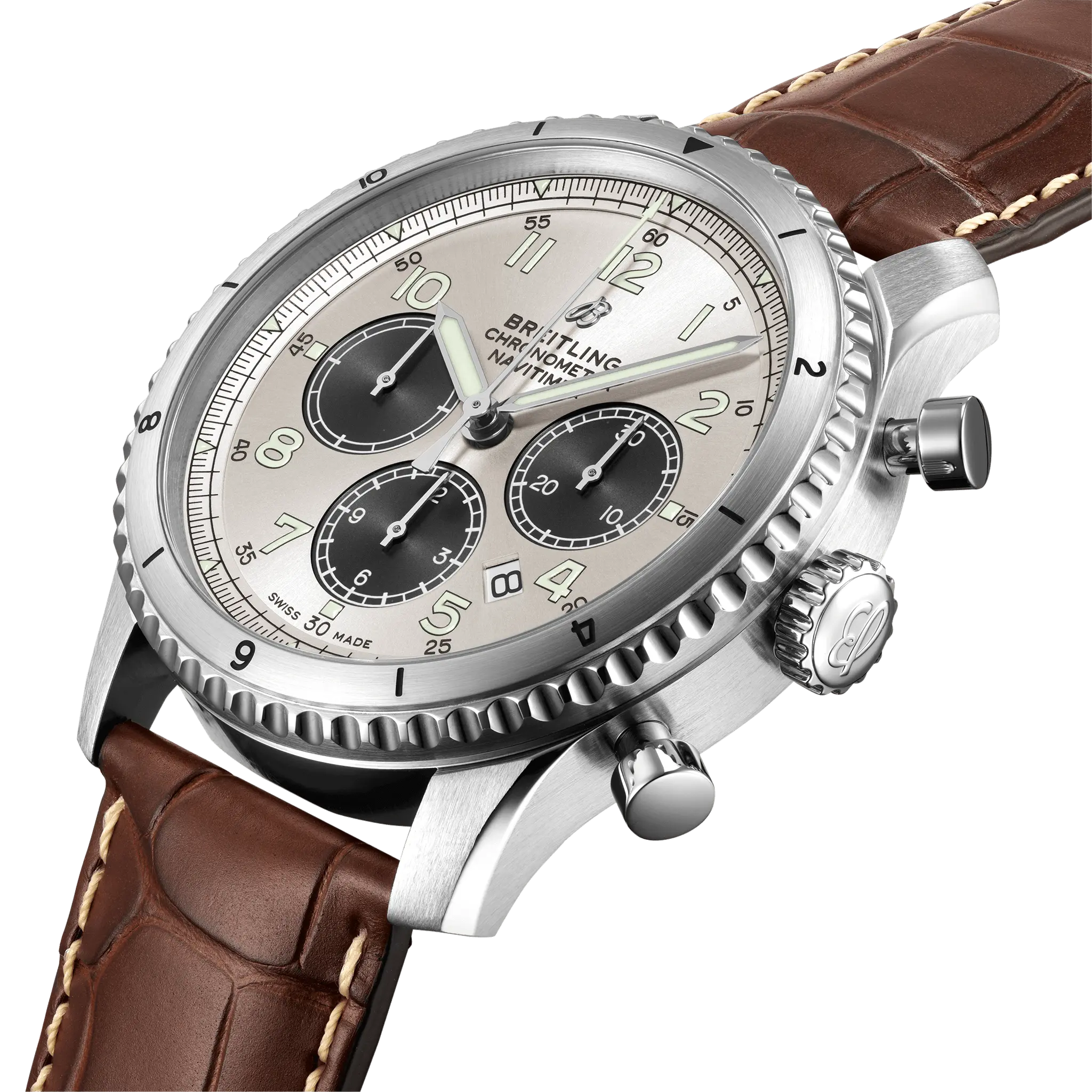 Wrist Watch of an exclusive dial, with black contrasting sub-registers.