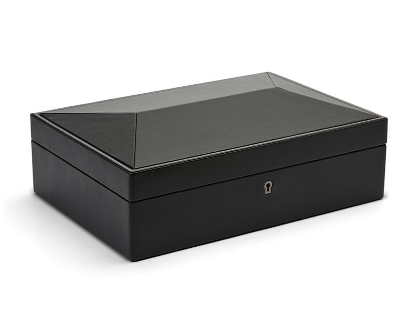 BRITISH RACING 10 PIECE WATCH BOX BLACK