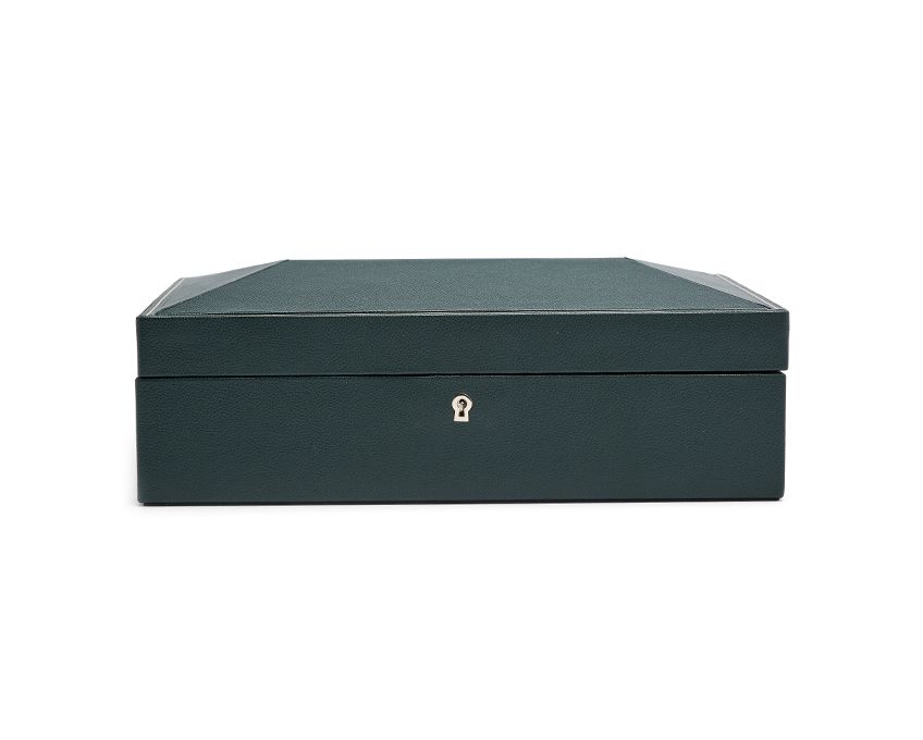 BRITISH RACING 10 PIECE WATCH BOX BLACK - GREEN
