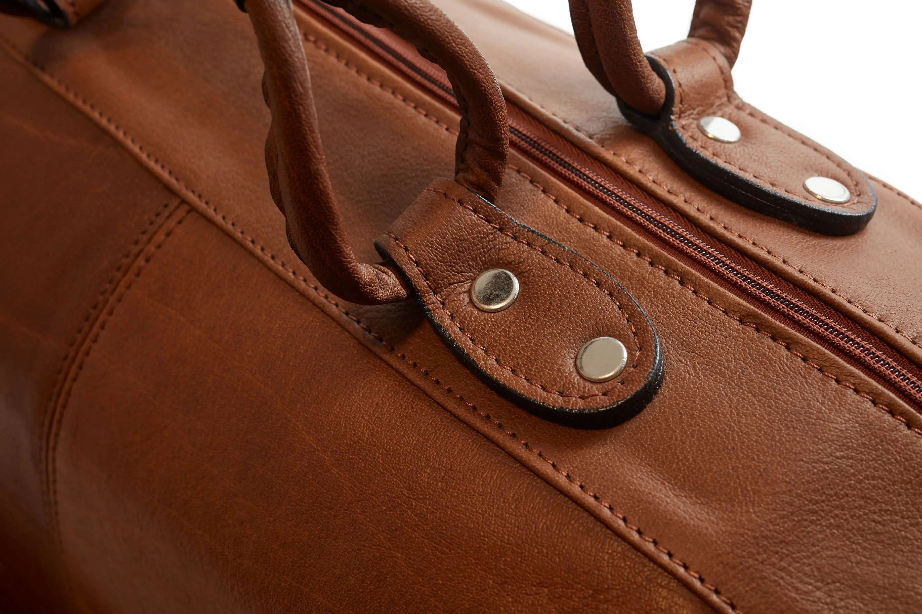 Luxury bag with brown buffalo genuine leather