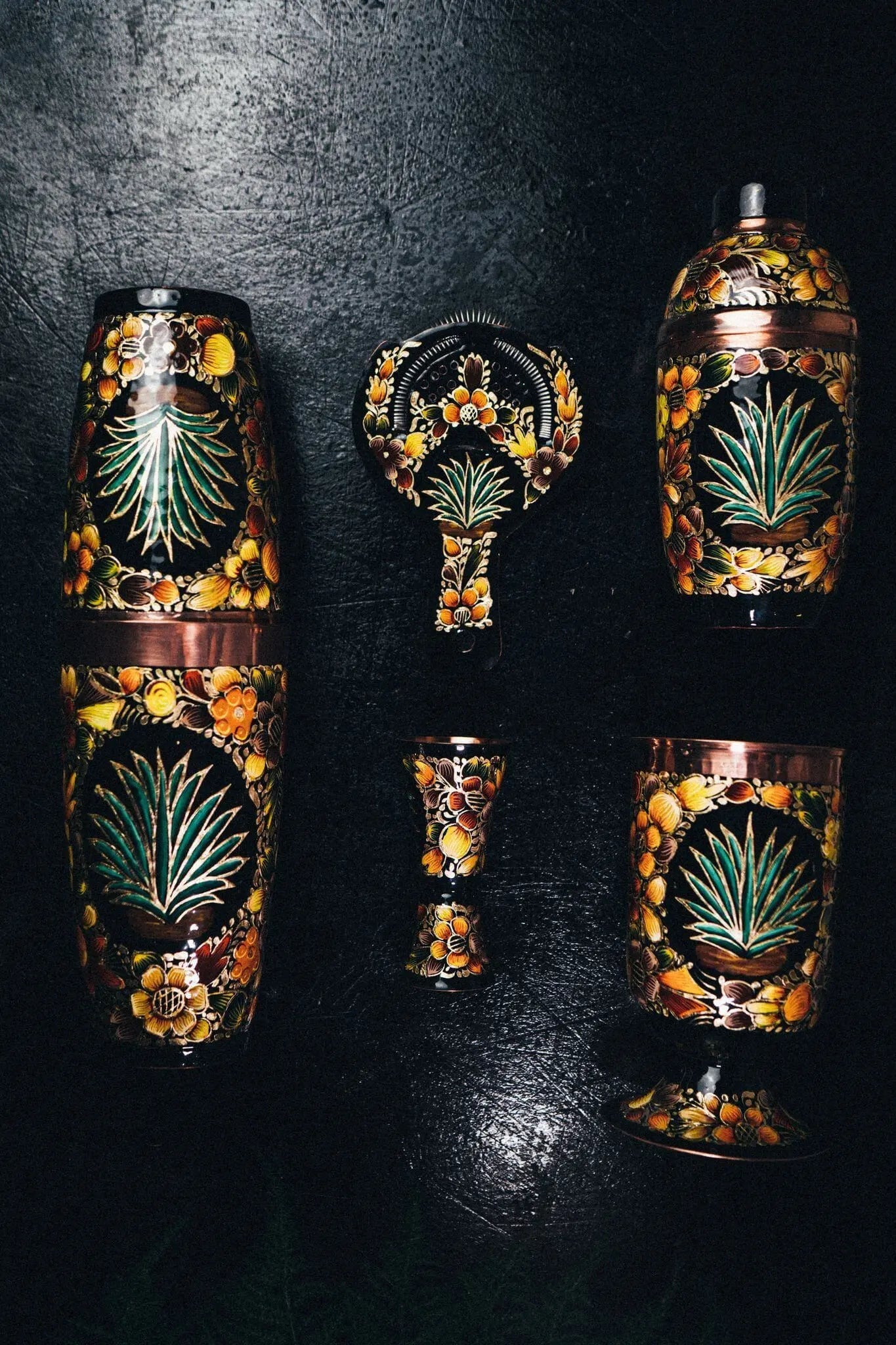 Copper Cocktail Set by Agave Negro