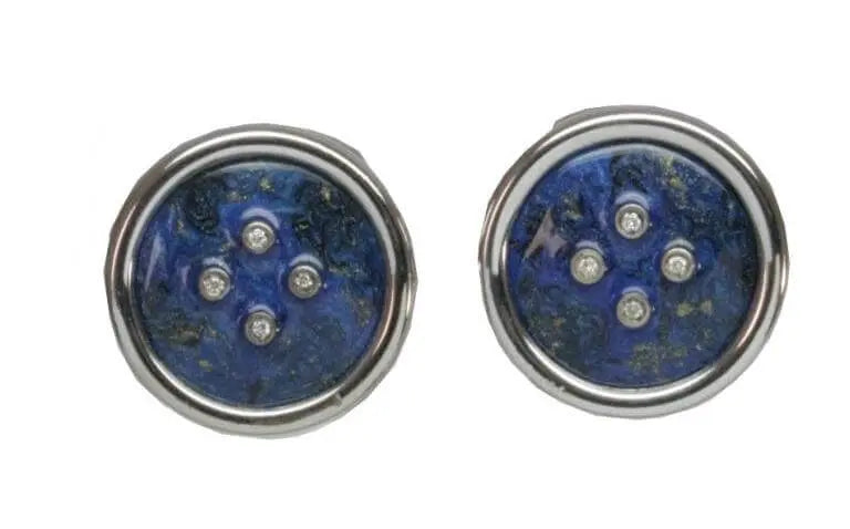 Sterling Silver and Diamonds Cufflinks