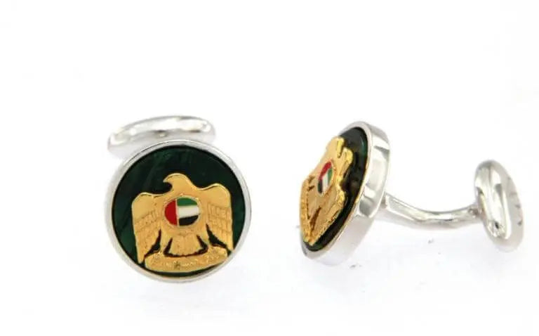 UAE Coat of arms gold plated silver Cufflinks