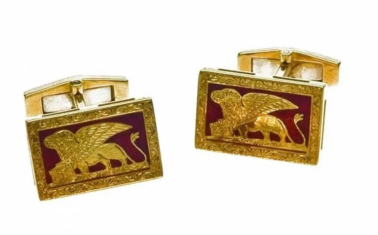 Venice Collection Yellow Gold 18kt Cufflinks