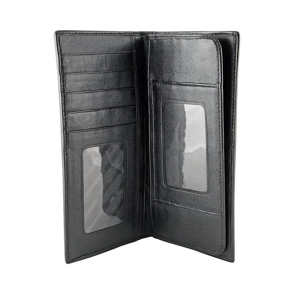 Natural Long Size Python Leather Wallet inside