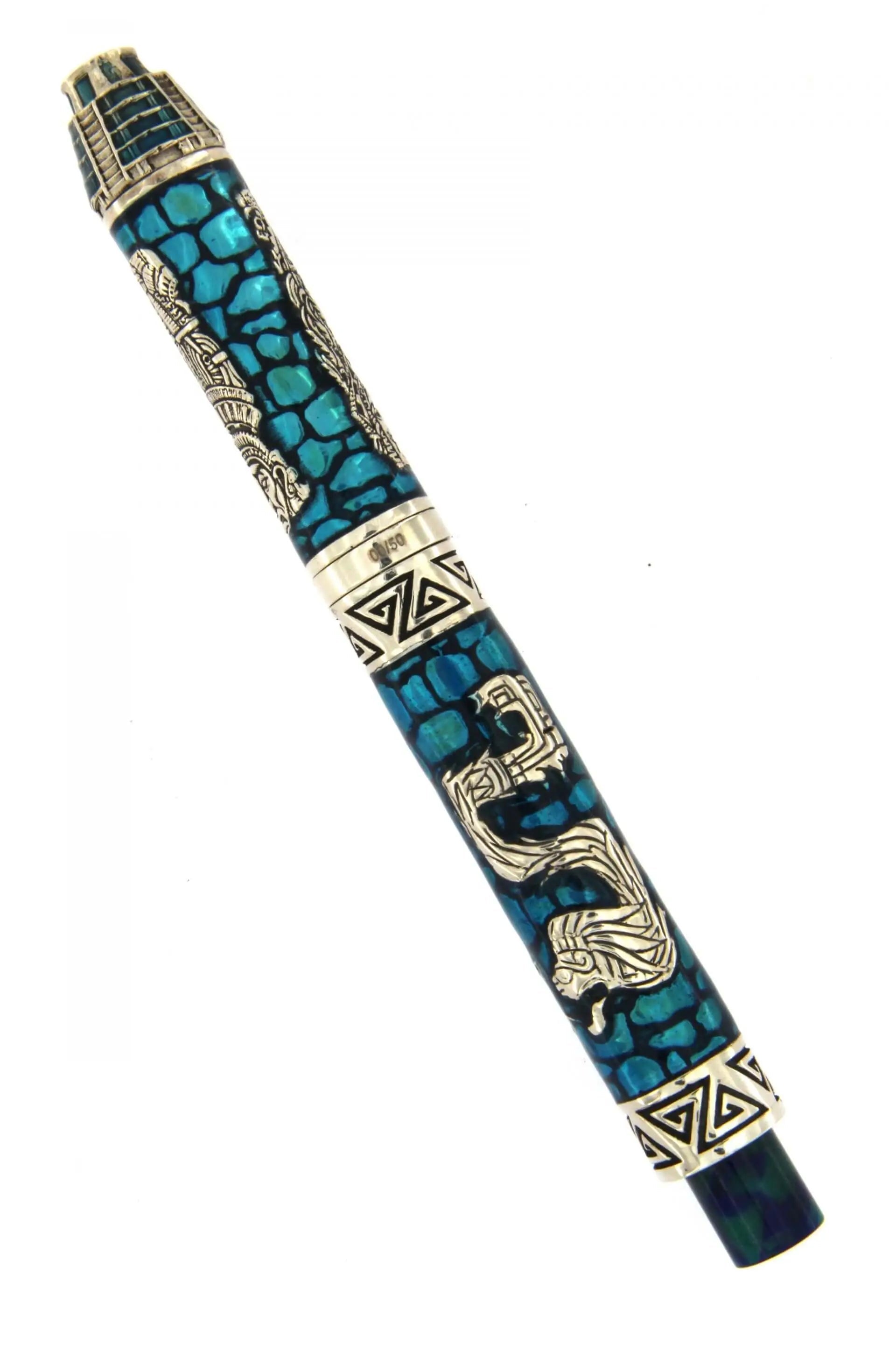 Quetzalcoatl Fountain Pen Silver blue