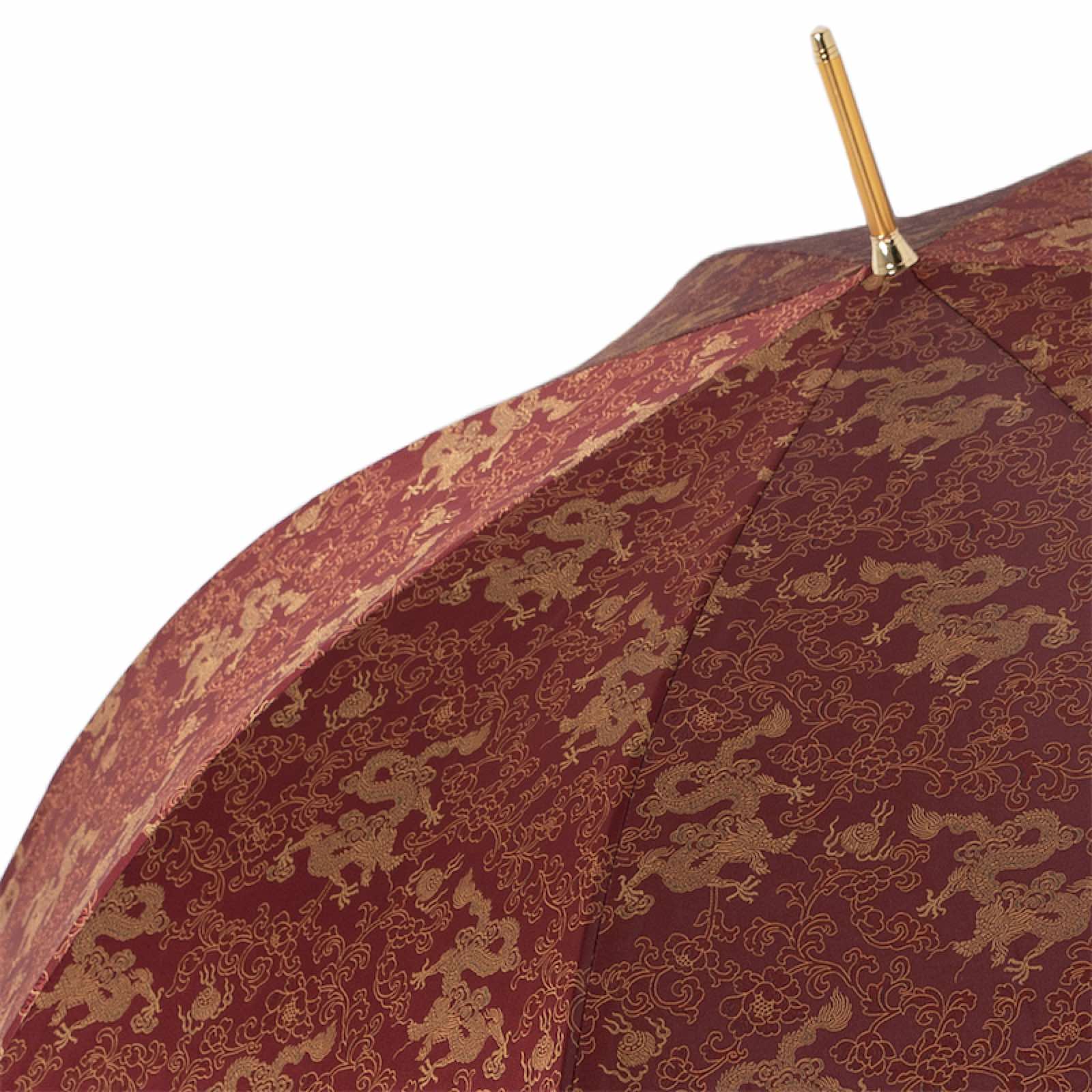 Golden Dragons Burgundy Umbrella - Umbrella