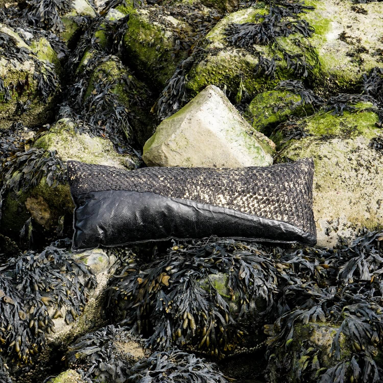 Fish Leather Pillow by Sierkussen Visleer