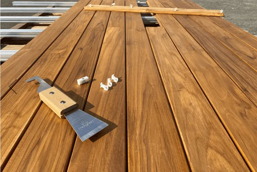 Installation of indoor hardwood floor