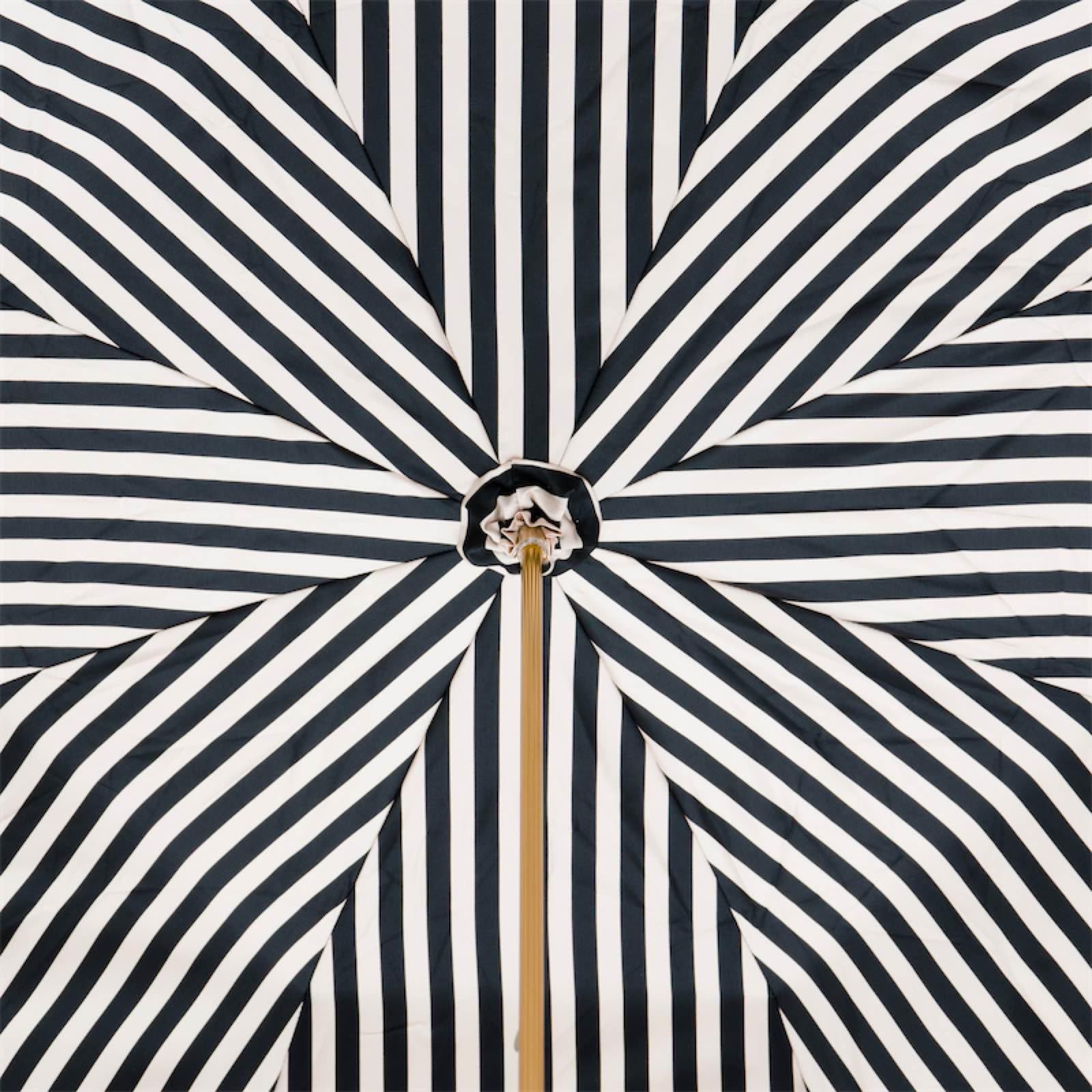 Ivory Umbrella with Black Stripes - Umbrella