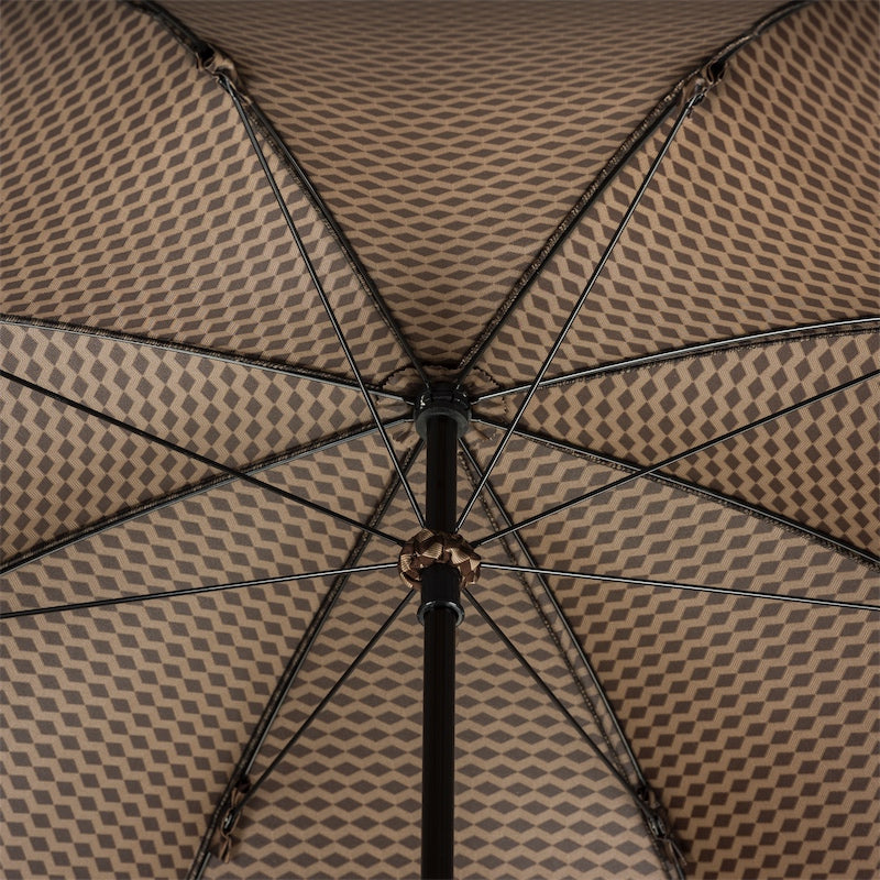 Jacquard Umbrella with Geometric Design - Umbrella
