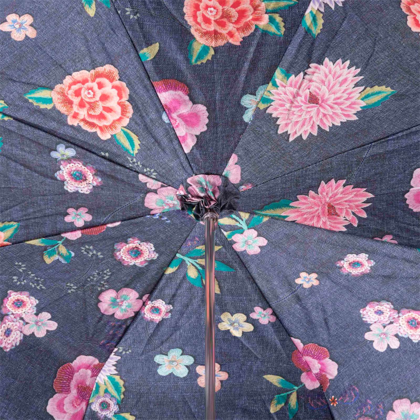 Jeans and Flowers Print Umbrella - Umbrella