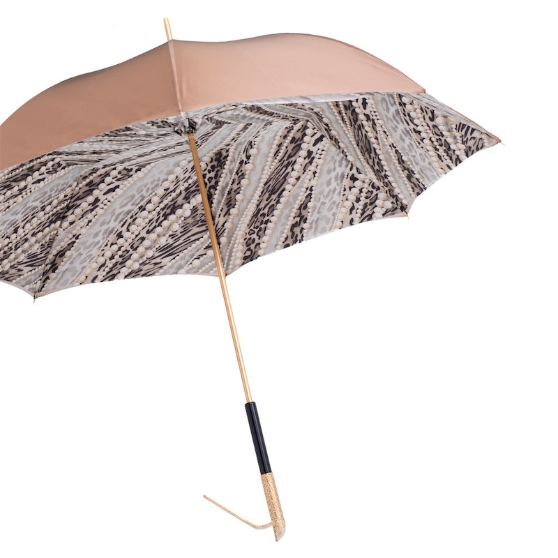 Light Gold Pearls Print Umbrella Double Cloth - Umbrella