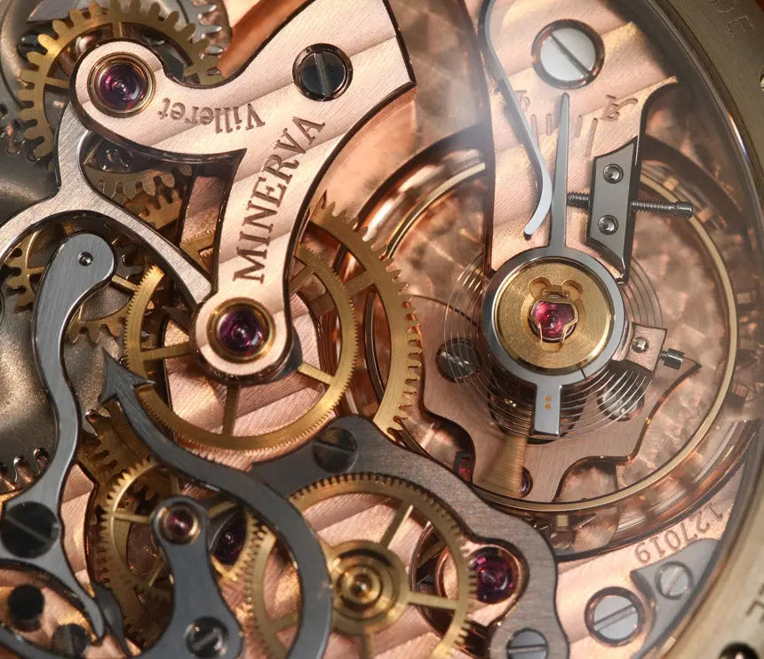 Bronze plated titanium case back Montblance mens watch