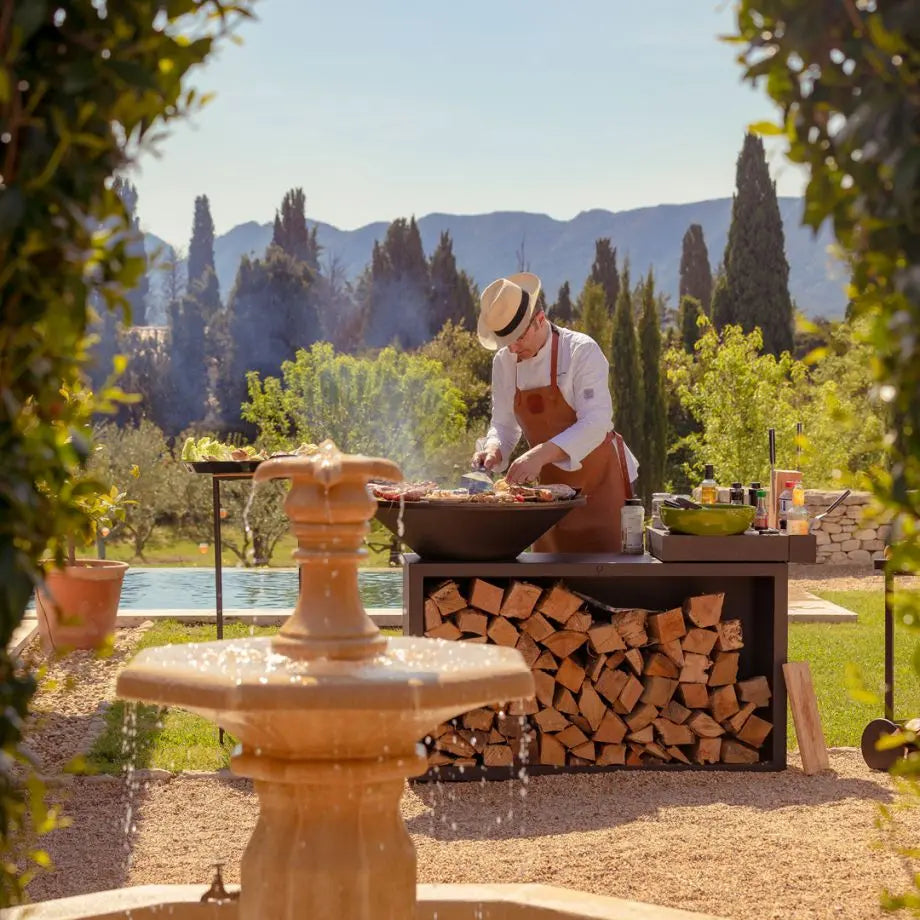 OFYR GRILL ISLAND BLACK TEAK WOOD 85 or 100