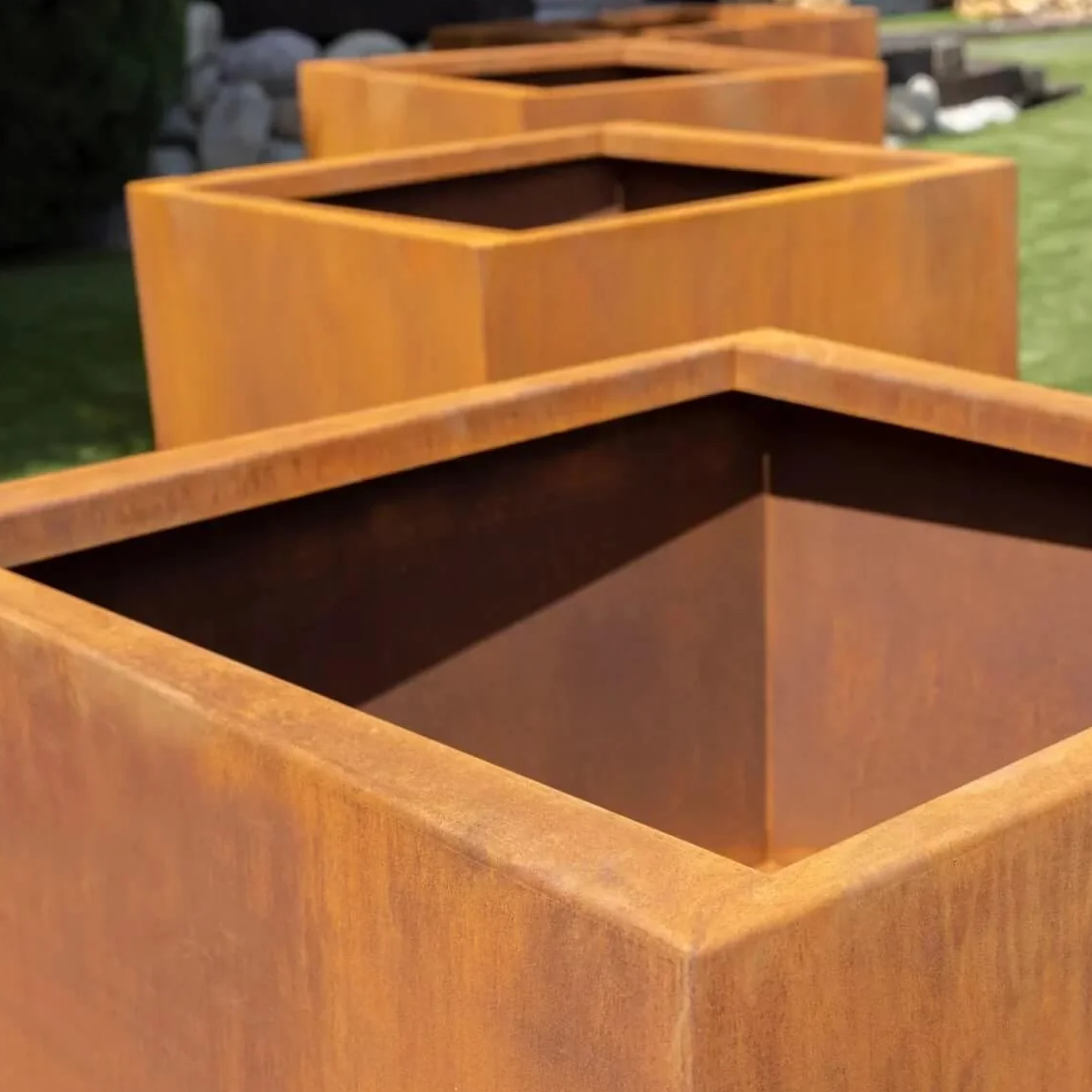 Outdoor Planters Kubik Corten