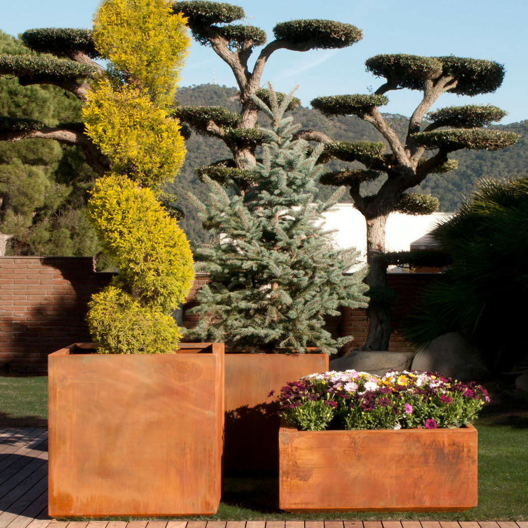 Outdoor Planters Kubik Corten