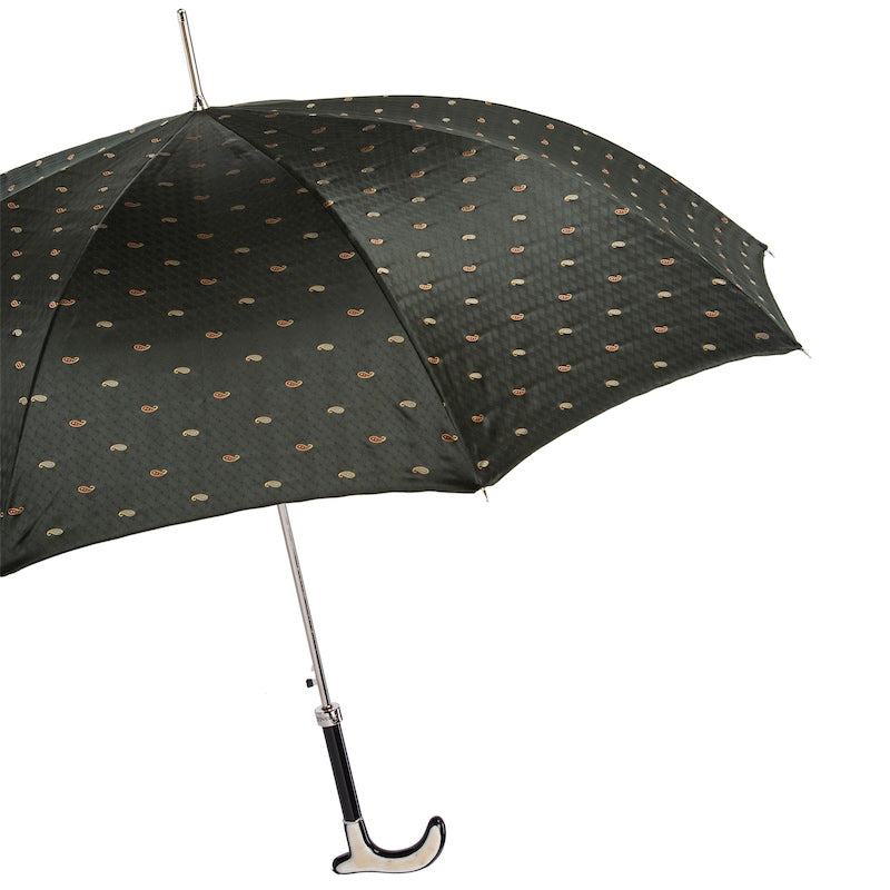 Paisley Umbrella with Horn Handle - Umbrella