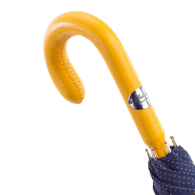 Bespoke Umbrella Yellow Leather Handle - Umbrella