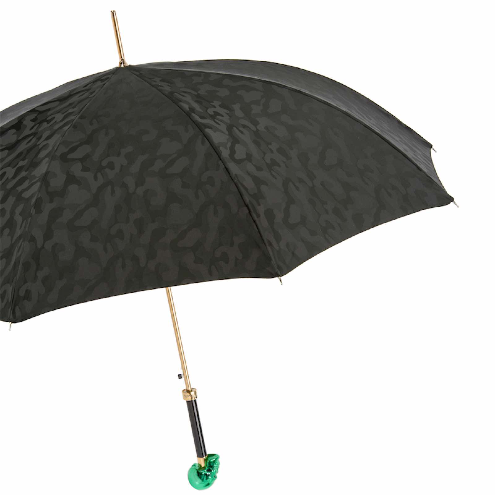 Camouflage Umbrella with Green Skull - Umbrella