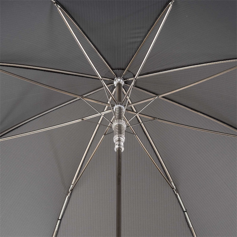 Elegant Grey Umbrella Leather Handle - Umbrella