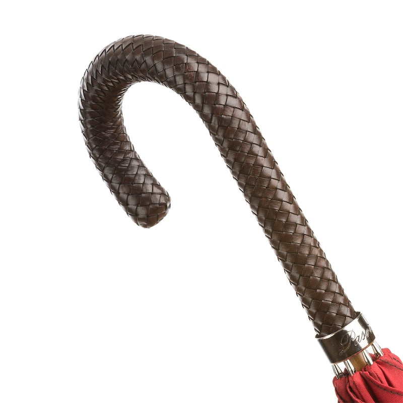 Gent Umbrella with Braided Leather Handle - Umbrella