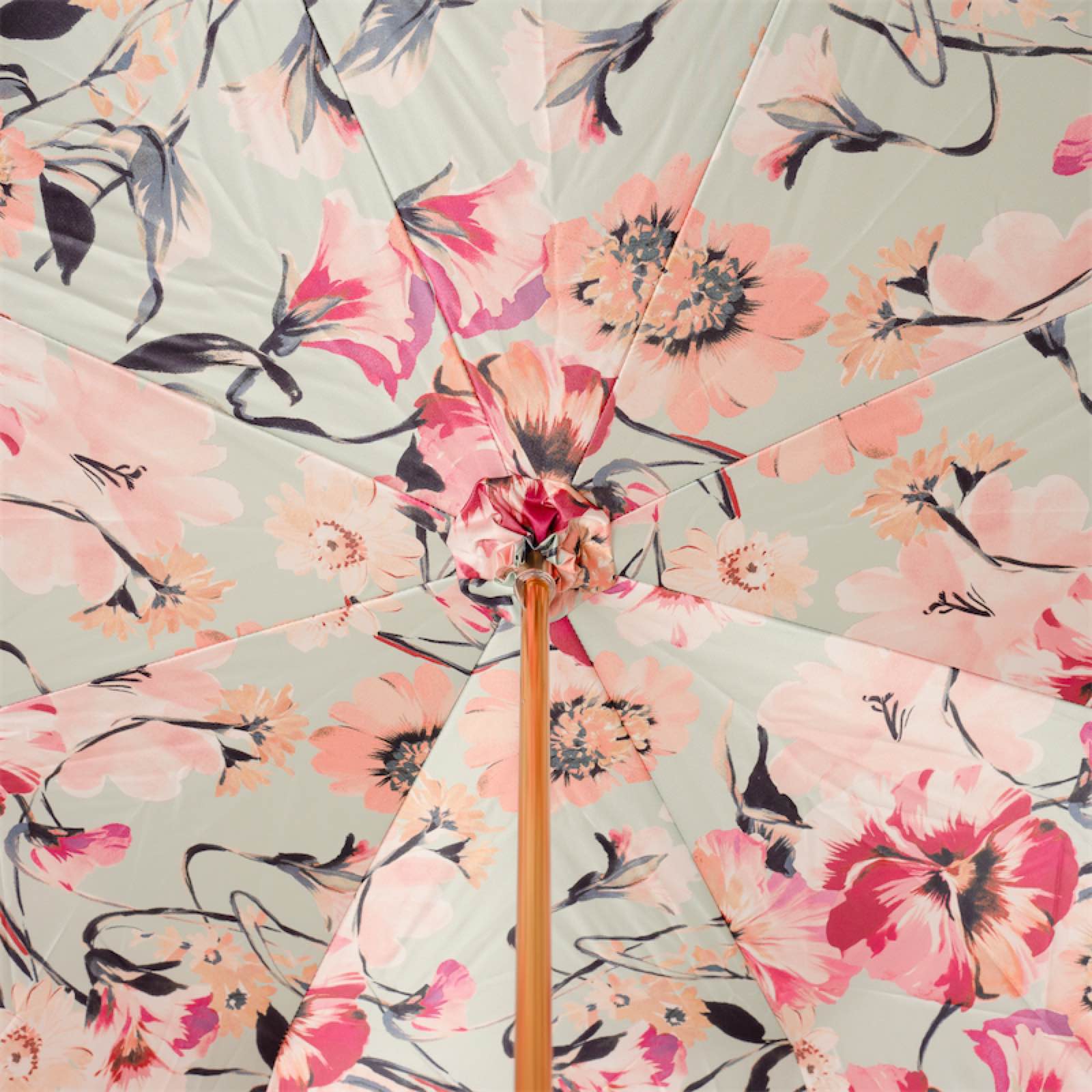 Pink Ombre Umbrella and Flowers inside - Umbrella