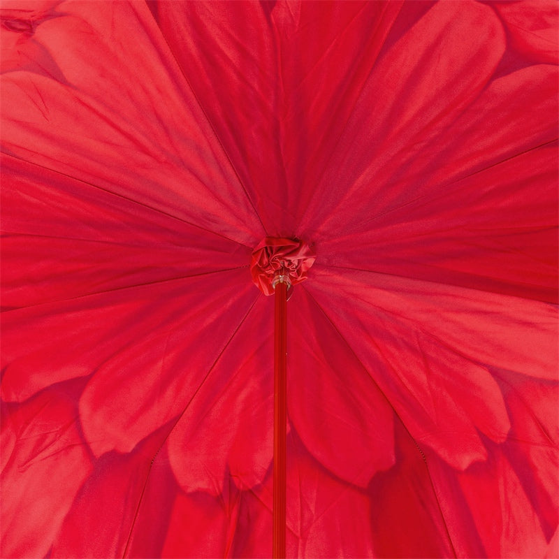 Red Dahlia Umbrella Double Cloth - Umbrella