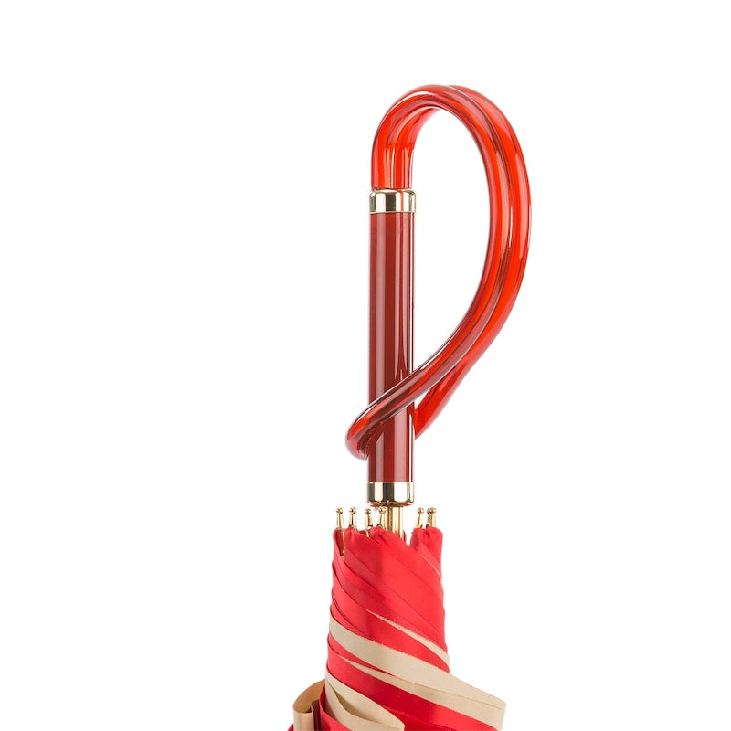 Red Dahlia Umbrella Double Cloth - Umbrella