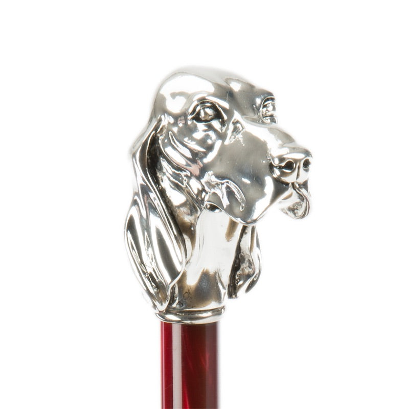 Red Umbrella with Silver Hound - Umbrella