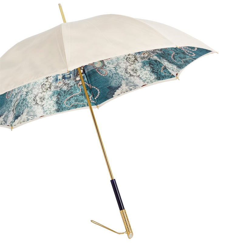 Vintage Pearled Umbrella Double Cloth - Umbrella