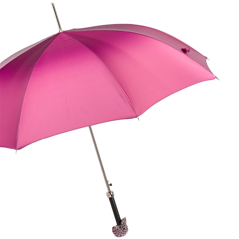 Woman Umbrella with Fuchsia Swarovski® Skull - Umbrella