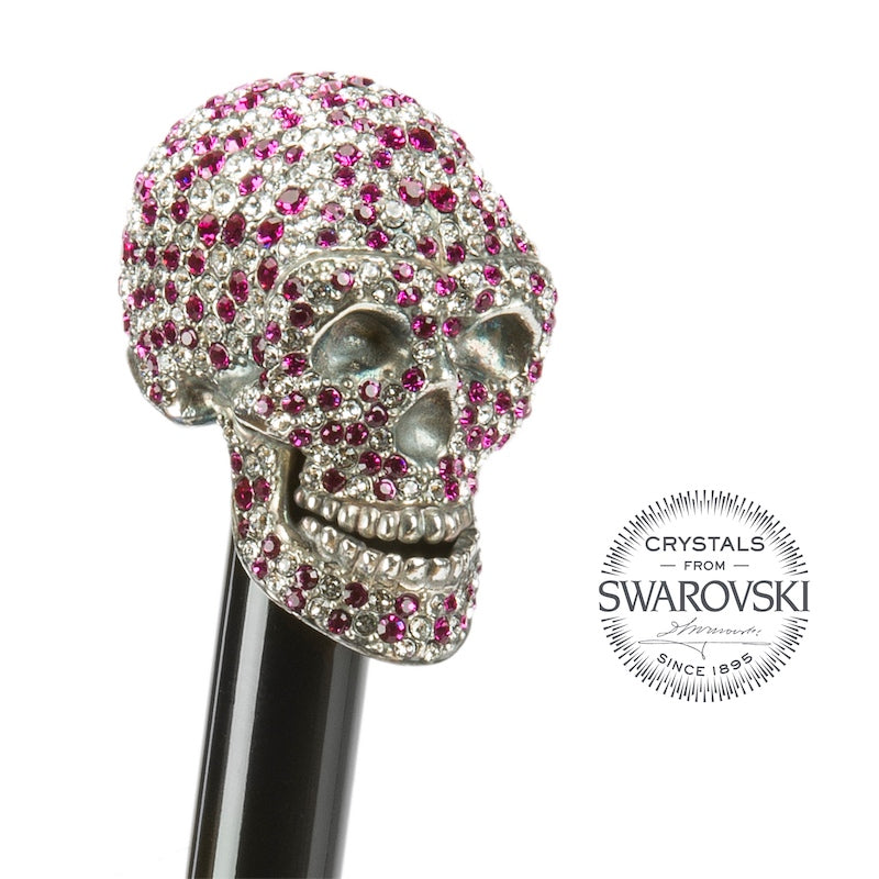 Woman Umbrella with Fuchsia Swarovski® Skull - Umbrella