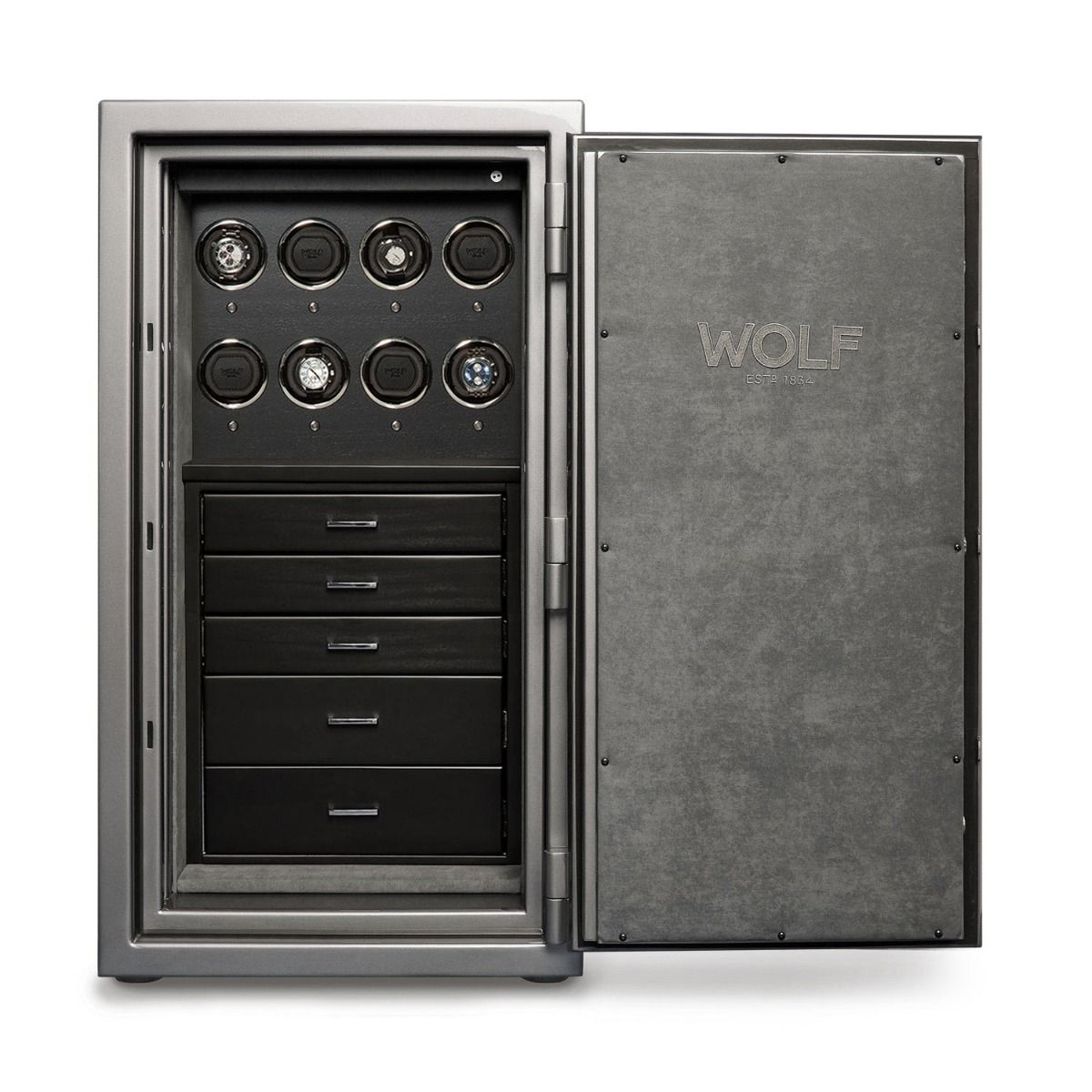 ATLAS 8-DELIG OPWINDER SAFE TITANIUM - WOLF - Wonders of Luxury