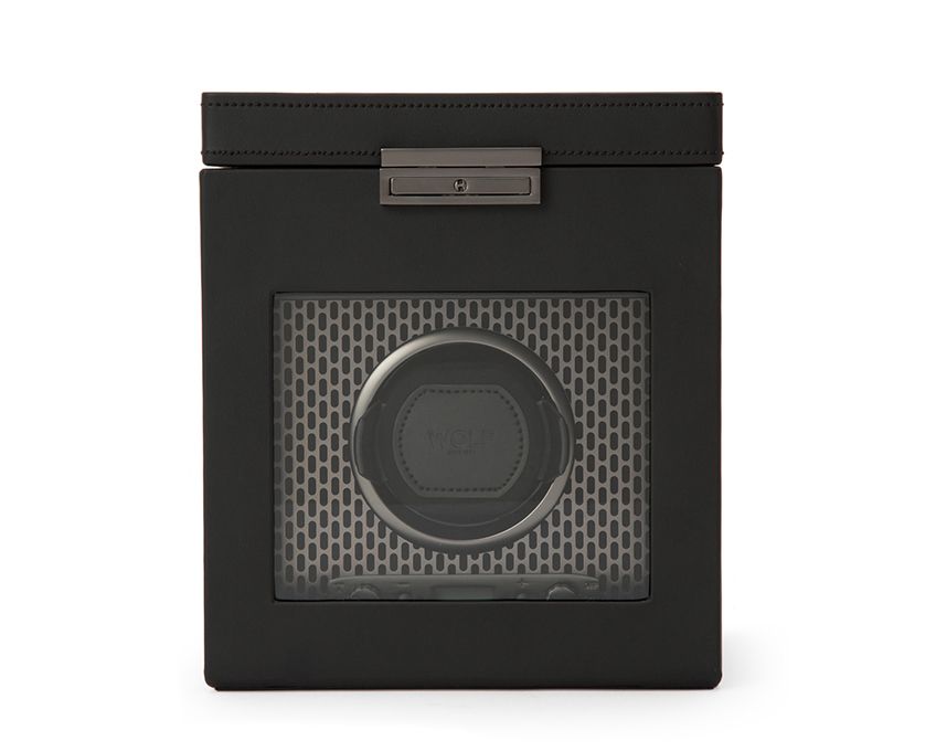 AXIS SINGLE WATCH WINDER WITH STORAGE Powder coated Wonders of Luxury - Wolf