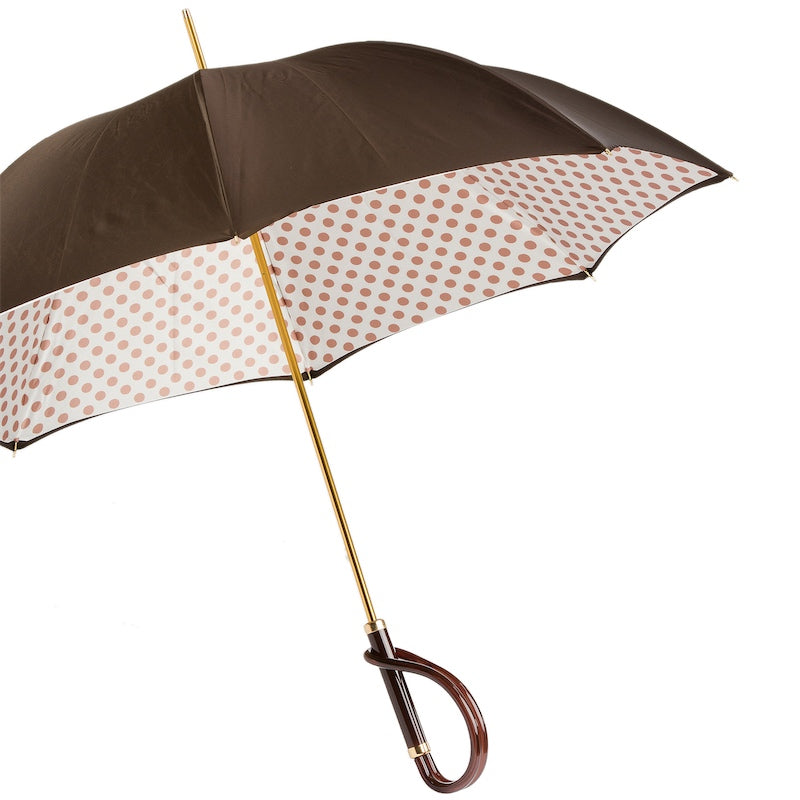 Beige Polka Dot Paraplu - Paraplu