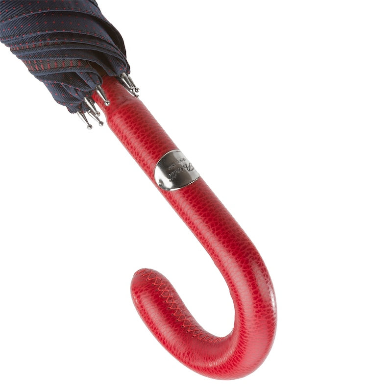 Op maat gemaakte paraplu met rode leren handgreep - Paraplu