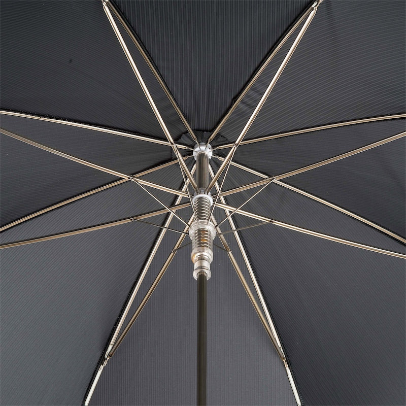 Black Umbrella with Luxury Blue Gem Handle - Umbrella