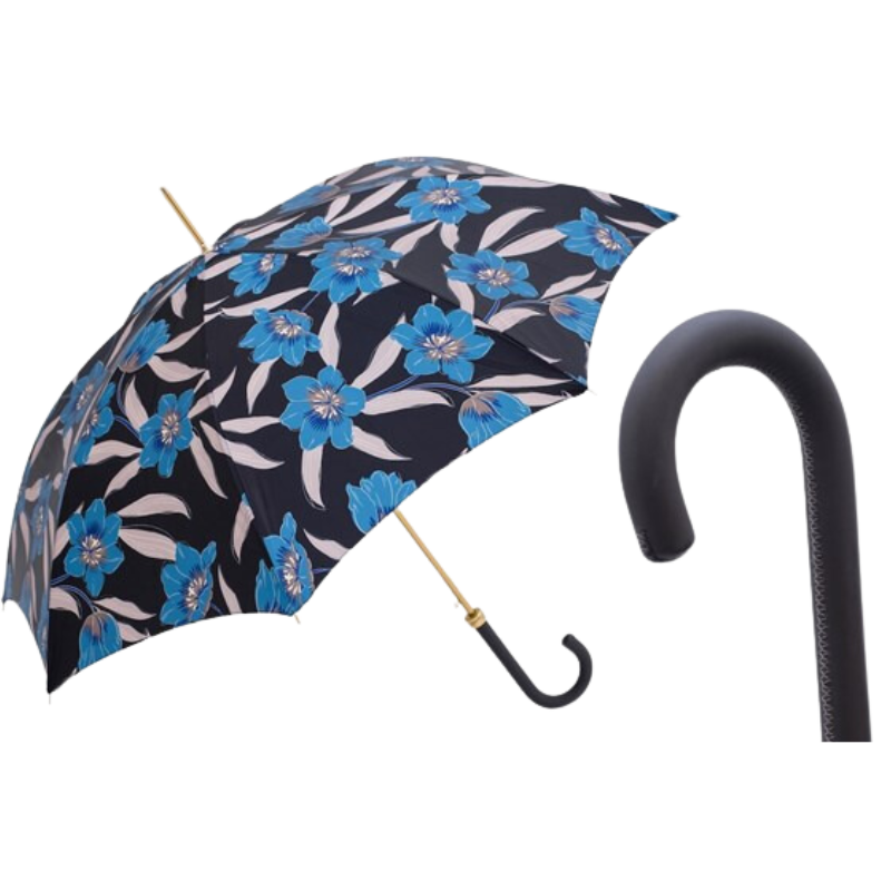 Blauwe bloemen paraplu - Paraplu