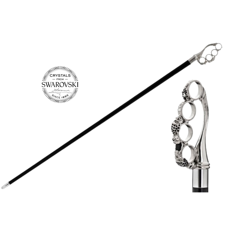 Brass Knuckle Cane with Swarovski® Crystals - Canes
