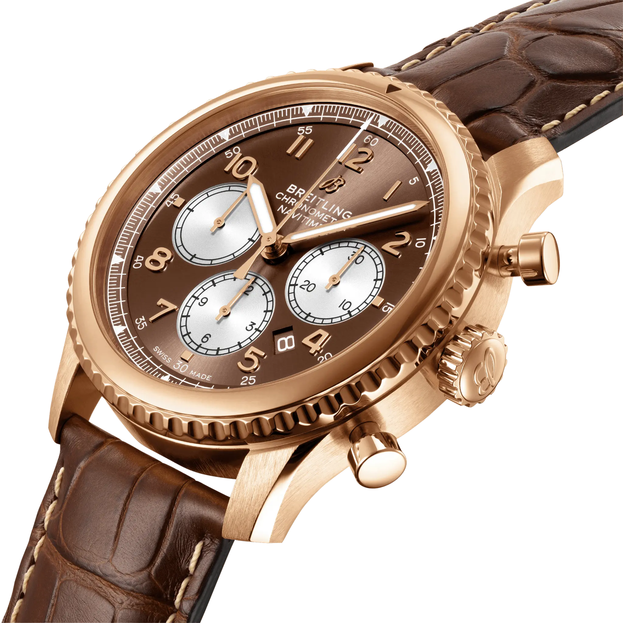 Wrist watch with self-winding 43 mm