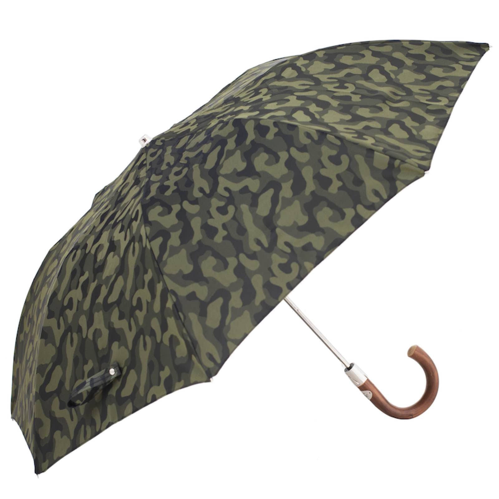 Camouflage opvouwbare paraplu met houten handvat - Paraplu