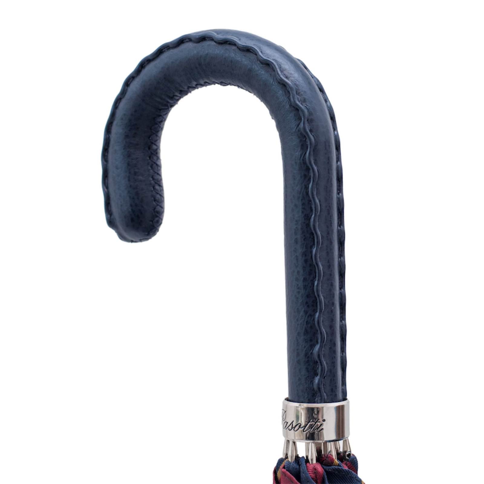Klassieke paraplu met marineblauwe leren handgreep - Paraplu