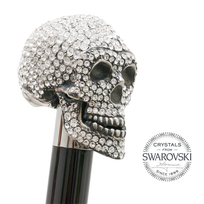 Clear Swarovski® Skull Cane - Canes